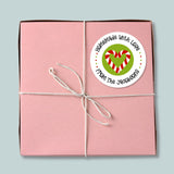 Holiday Candy Cane - Personalized Round Handmade with Love Gift Sticker - The Note House